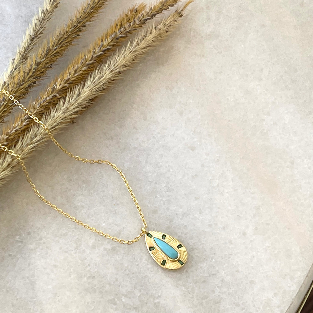 Turquoise Charm Necklace