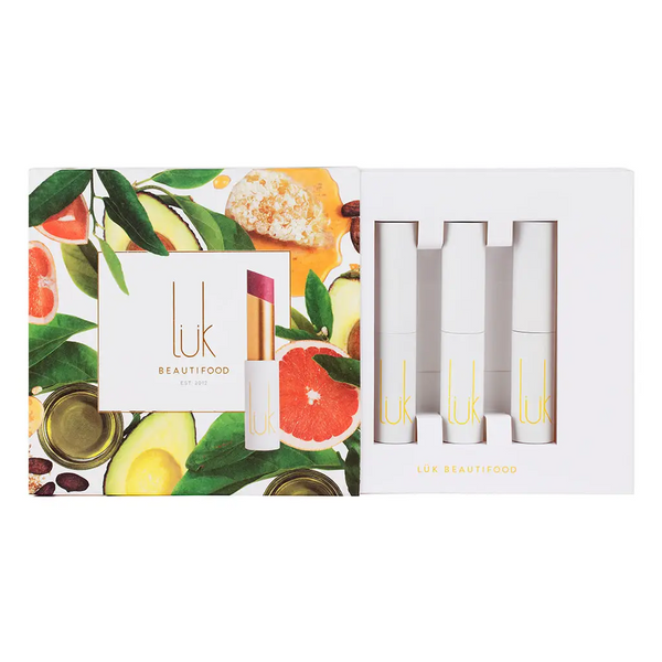 Sheer Delight: Lip Nourish™ Trio - Boxed Gift (Nude Sugar, Guava Blush, Chai Shimmer)