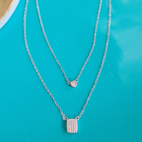 CZ Layered  Necklace