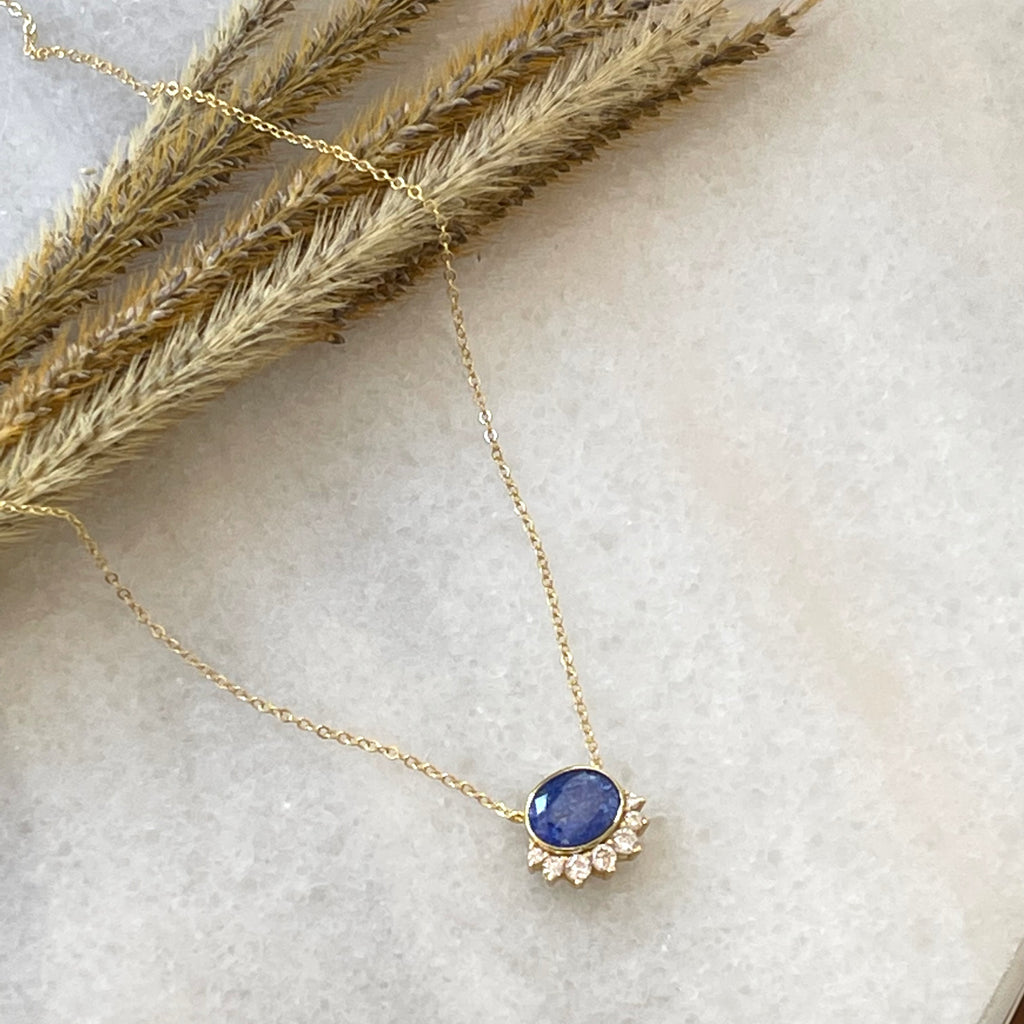CZ Lapis Lazuli Necklace