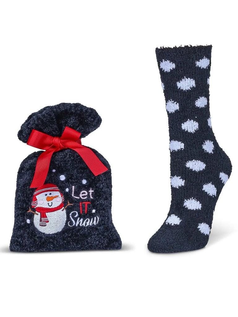 Let It Snow Cozy Sock & Gift Bag Set