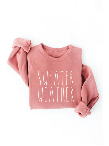 Sweater Weather Sweatshirt-Mauve