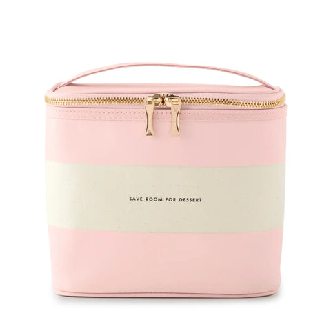 Blush Rugby Stripe Lunch Tote