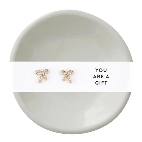 Stud Earrings and Jewelry Dish Set —You Are A Gift
