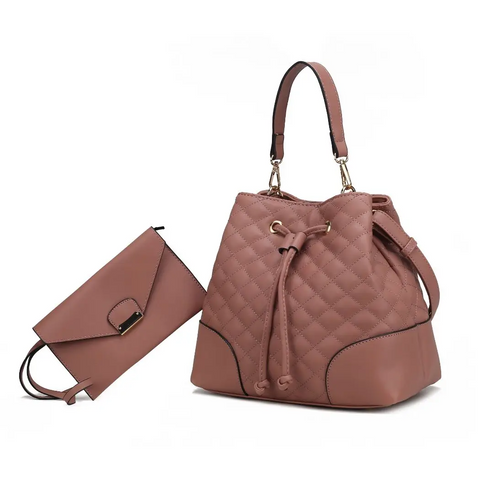 Wendy Bucket Bag with Wristlet (Choose Color)