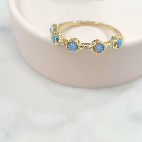 CZ Opal Stackable Ring