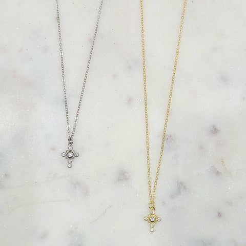 Cross Necklace (Silver, Gold)