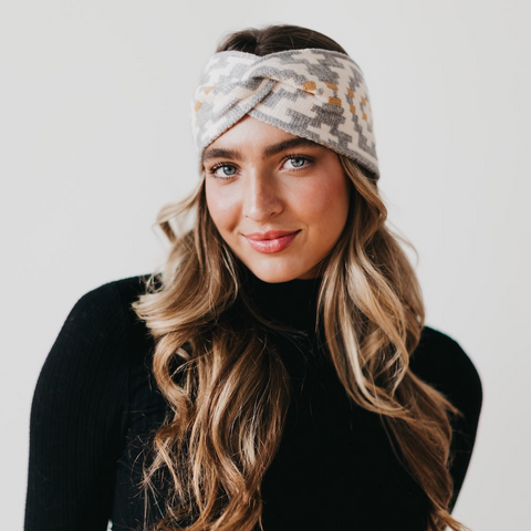 Western Wide Twist Knit Headband (Chose Color)