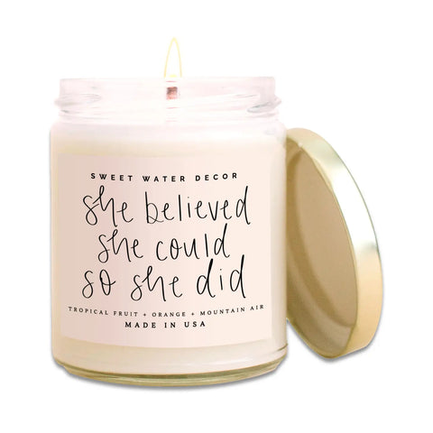 She Believed She Could So She Did  Soy Candle