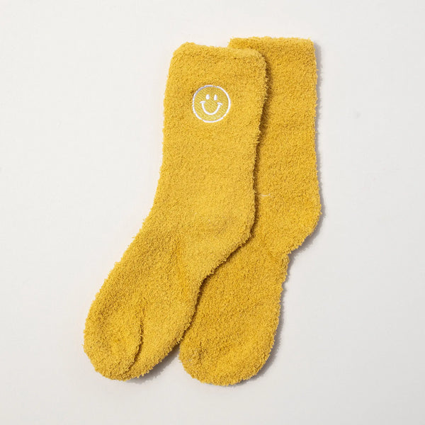 Smiley Cozy Socks (Choose Color)